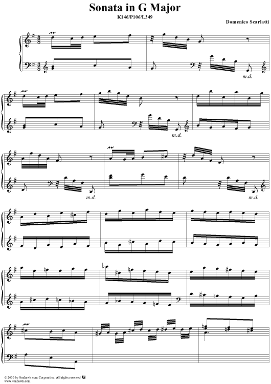 Sonata in G major, K146