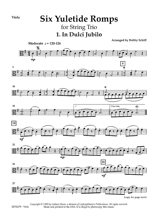 Six Yuletide Romps - Viola
