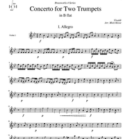 Concerto for Two Trumpets in Bb - Violin 2