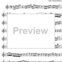 Three Part Sinfonia No. 2 BWV 788 c minor - B-flat Clarinet 1