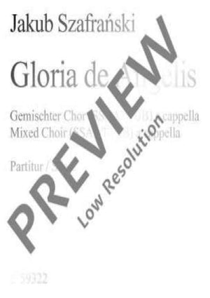 Gloria de Angelis - Choral Score
