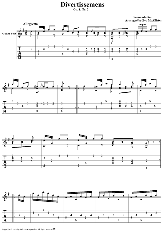 Six Divertissemens, Op. 1, No. 2