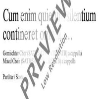 Cum enim quietum silentium contineret omnia, ... - Choral Score