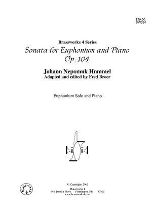 Sonata for Euphonium and Piano, Op. 104 - Preface