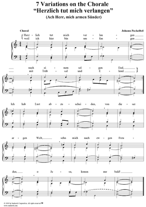 7 Variations on the Chorale "Herzlich tut mich verlagen"