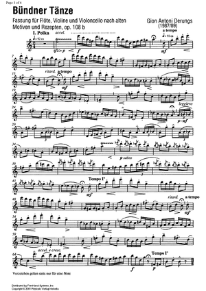 Bündner Tänze Op.108b - Flute