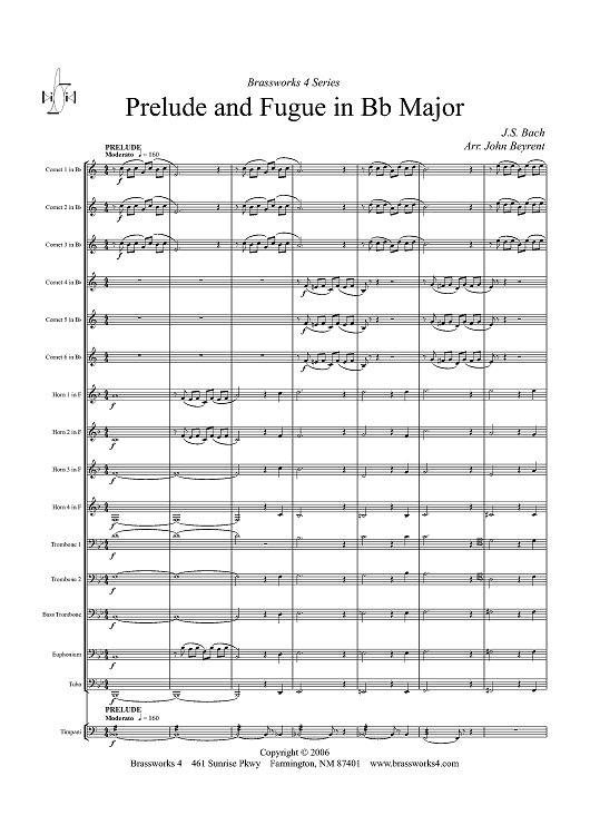 Prelude and Fugue in B-flat Major - Score