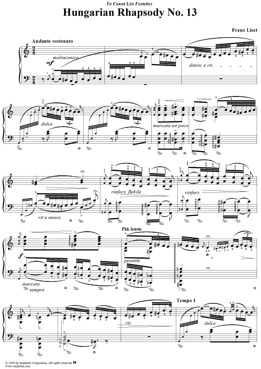 Hungarian Rhapsody No. 13 in A minor