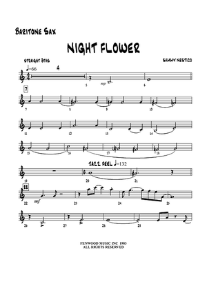 Night Flower - Baritone Sax
