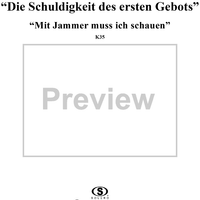 "Mit Jammer muss ich schauen", No. 1 from "Die Schuldigkeit des ersten Gebotes", K35 - Full Score