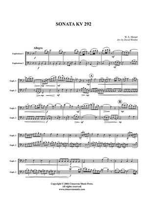 Sonata KV 292 - Score