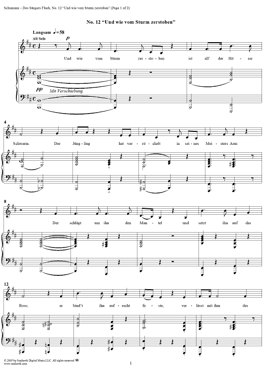 "Und wie vom Sturm zerstoben", No. 12 from "Des Sängers Fluch", Op. 139