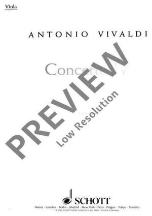 Concerto No. 4 G Major - Viola