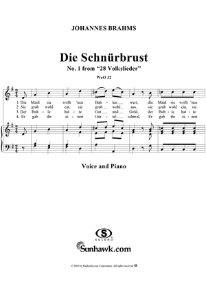 Die Schnürbrust - No. 1 from "28 Volkslieder"  WoO 32