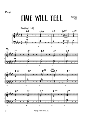 Time Will Tell - Piano