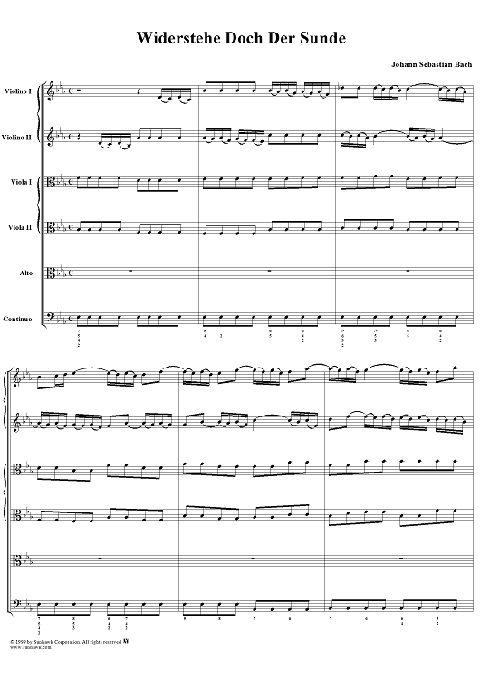 Widerstehe doch der Sünde, BWV54