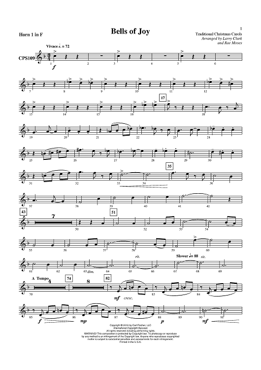 Bells of Joy - Horn 1 in F