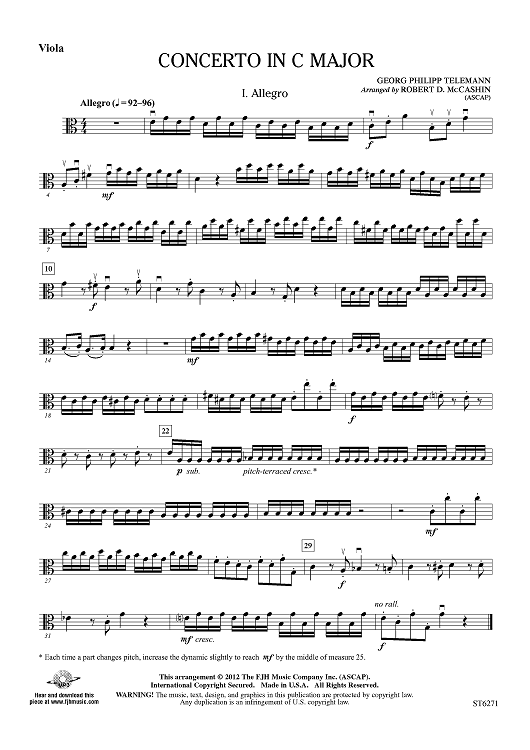 Concerto in C Major - Viola