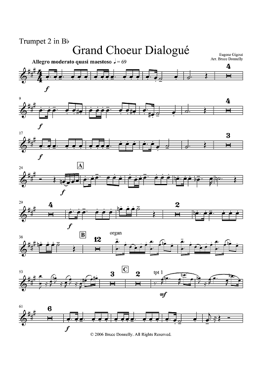 Grand Choeur Dialogué - Trumpet 2 in B-flat