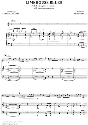 Limehouse Blues - Piano Score