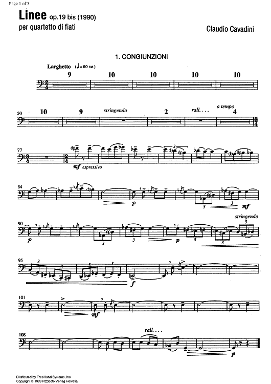 Linee Op.19 - Bassoon