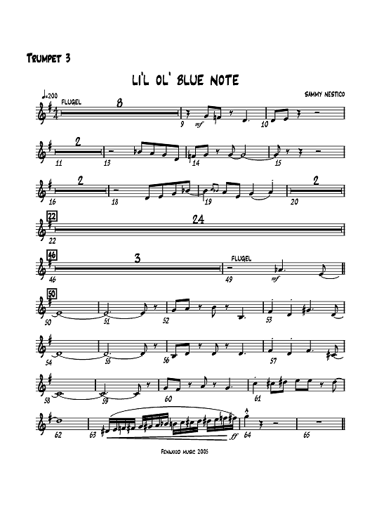 Li'l Ol' Blue Note - Trumpet 3