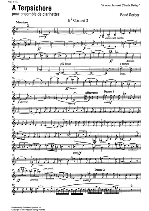A Terpsichore - B-flat Clarinet 2