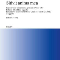 Sitivit anima mea - Choral Score