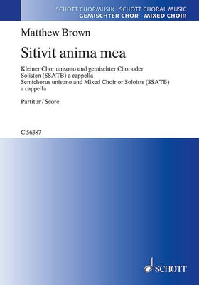 Sitivit anima mea - Choral Score