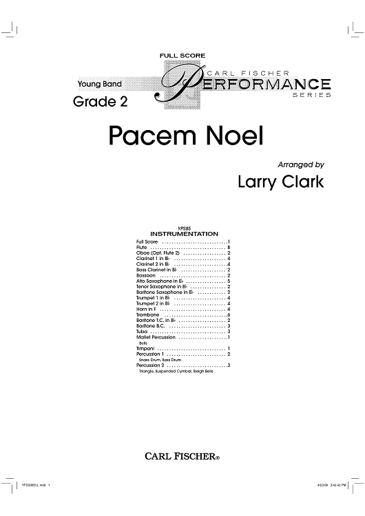 Pacem Noel - Score