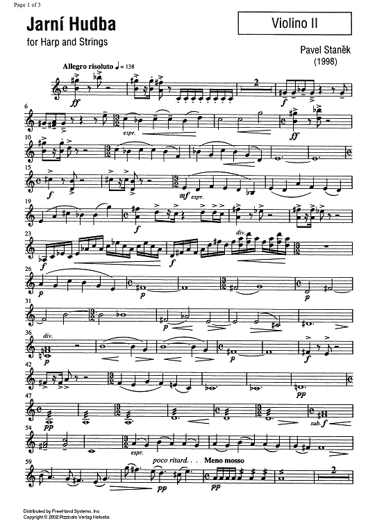 Jarní Hudba - Violin 2