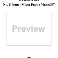 Benedictus - No. 5 from "Missa Papae Marcelli"