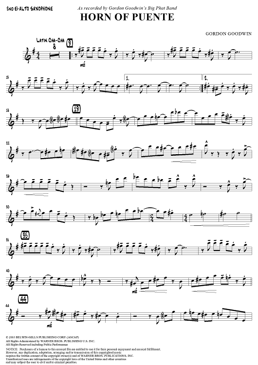 Horn of Puente - E-flat Alto Saxophone 2