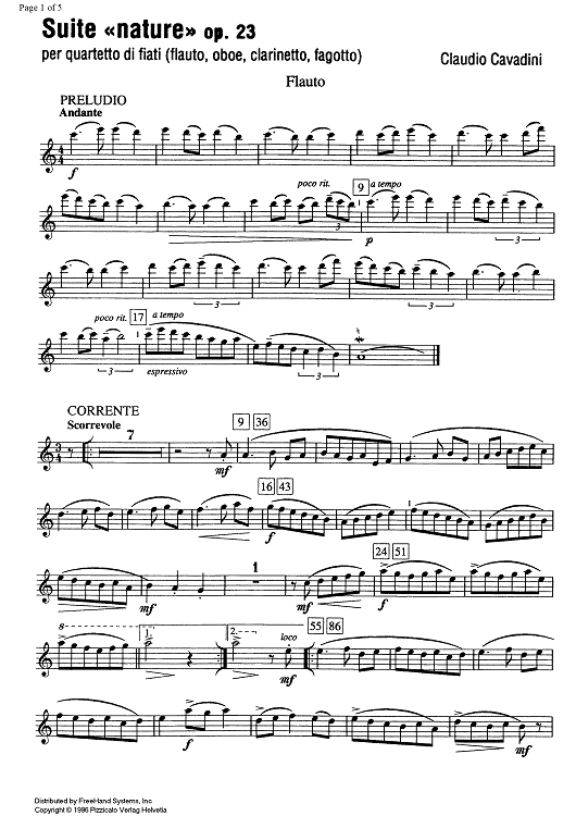 Suite nature Op.23 - Flute