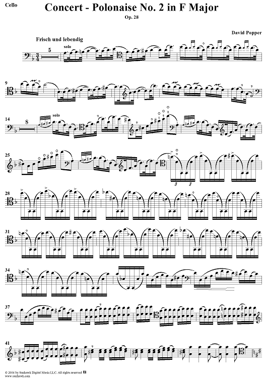 Concert - Polonaise No. 2 in F Major, Op. 28 - Cello