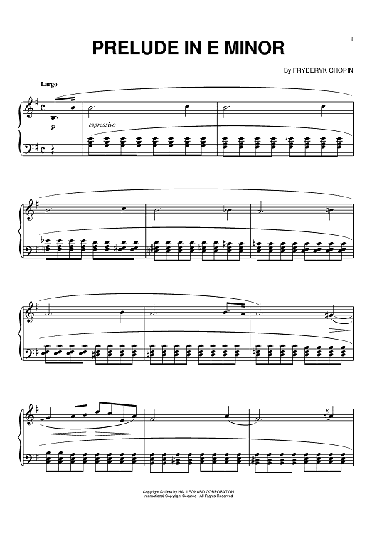 Prelude in E Minor, Op. 28, No. 4