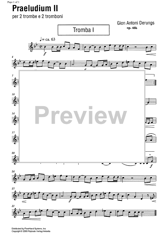 Praeludium II Op.46b - Trumpet 1
