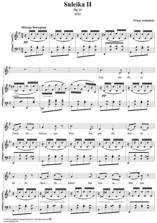 Suleika II, Op.31, D717