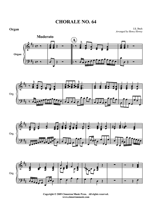 Chorale No. 64 - Organ