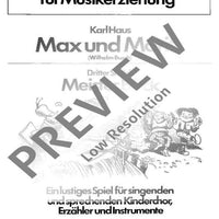 Max und Moritz - Vocal And Performing Score