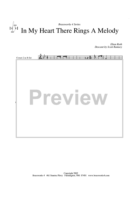 In My Heart There Rings a Melody - Cornet 2 in B-flat
