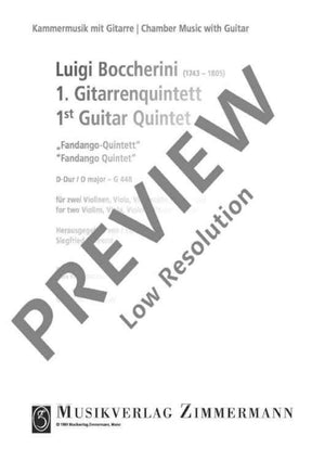 First Guitar Quintet in D major - Set of Parts