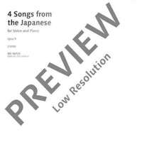 4 Songs from the Japanese - Vocal/piano Score