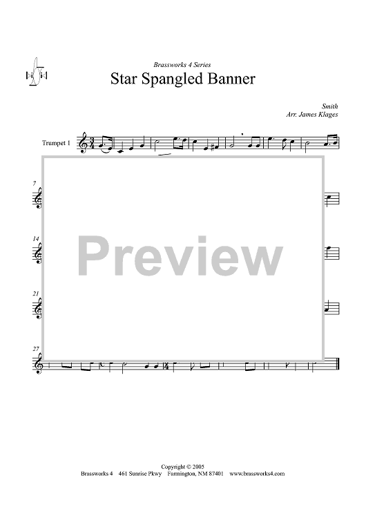 Star-Spangled Banner - Trumpet 1