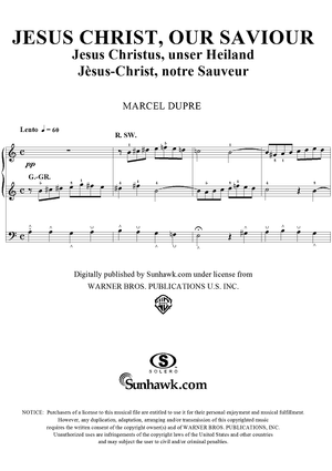 Jesus Christ, Our Saviour, from "Seventy-Nine Chorales", Op. 28, No. 43