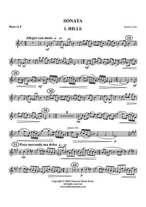 Sonata for Horn - Horn in F