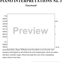 Piano Interpretations No. 3 - Foreword