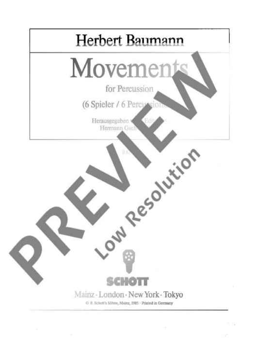 Movements - Score and Parts
