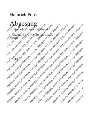 Abgesang - Score