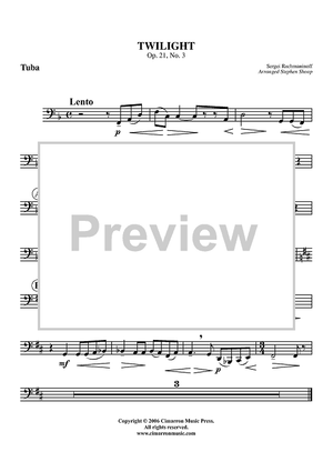 Twilight, Op. 21, No. 3 - Tuba